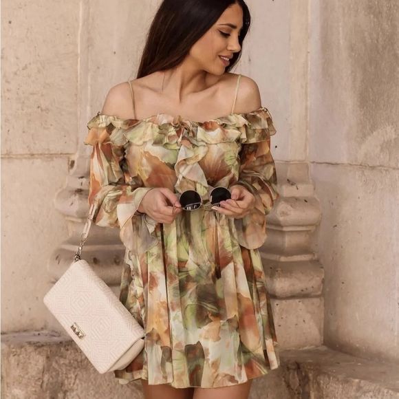 ZARA Printed Tulle Dress - Picture 12 of 14